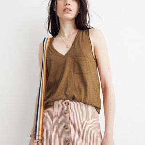 Whisper Cotton V-Neck Pocket Tank